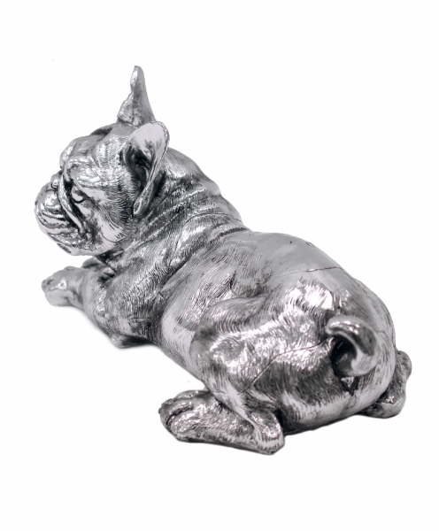 Статуетка Бульдог срібний лежачий