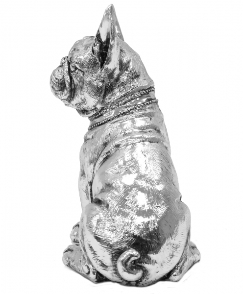 Статуетка Бульдог срібний сидячий