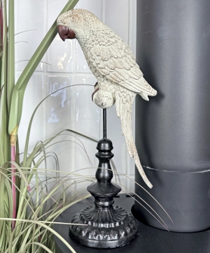 Статуетка Папуга сірий на жердині