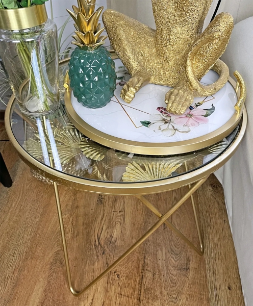 Столик золотий з листям кінкго