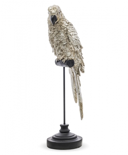 Статуетка Папуга срібний на жердині 36см