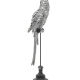 Статуєтка Папугай серебряный на жердочке 46см