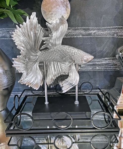 Статуетка риба срібна