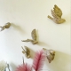 Декор настінний пташки горобці золоті
