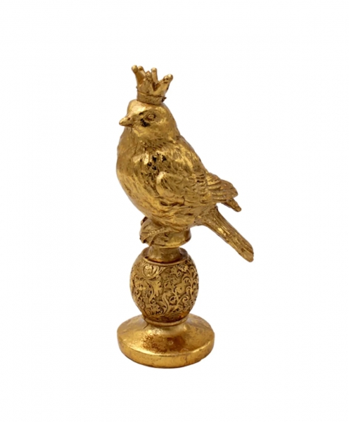 Фігурка пташка з короною золота