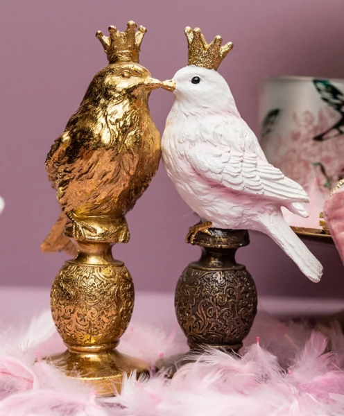 Фігурка пташка з короною золота